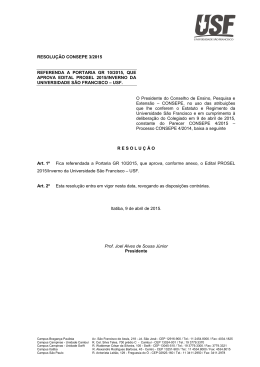 resolução consepe 3-2015 - Universidade São Francisco