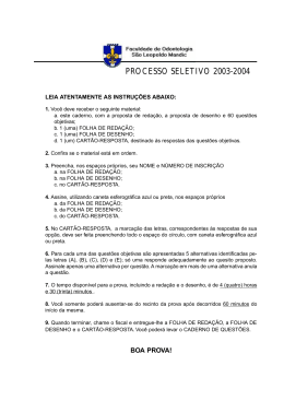 PROCESSO SELETIVO 2003-2004