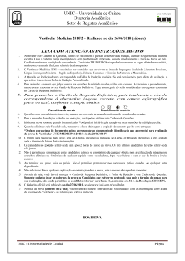 UNIC – Universidade de Cuiabá Diretoria Acadêmica Setor de