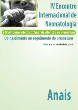 anais iv encontro internacional de neonatologia, clique e confira