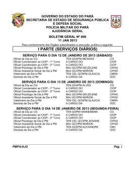 BG 008 - De 11 JAN 2013 - Proxy da Polícia Militar do Pará!