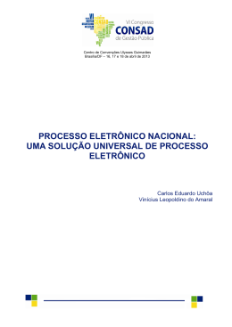 processo eletrônico nacional: uma solução universal de - RI-FJP