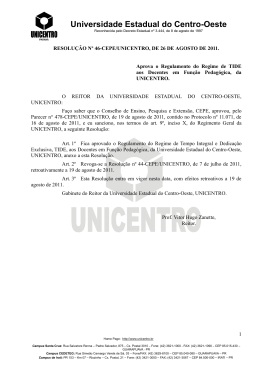 Resolução nº 46/2011-CEPE/UNICENTRO