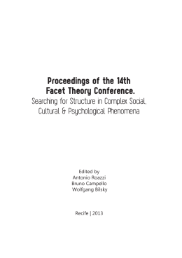 Proceedings of the 14th Facet Theory Conference.