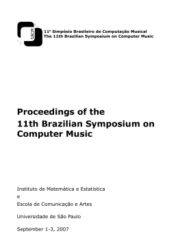 Proceedings of the 11th Brazilian Symposium on Computer Music
