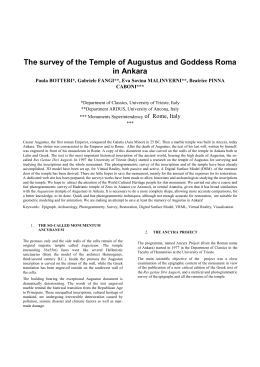 The survey of the Temple of Augustus and Goddess Roma in