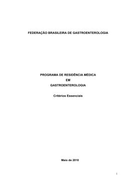 FEDERAÇÃO BRASILEIRA DE GASTROENTEROLOGIA