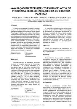 avaliação do treinamento em rinoplastia do programa de residência
