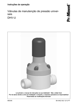 Válvulas de manutenção de pressão universais DHV-U