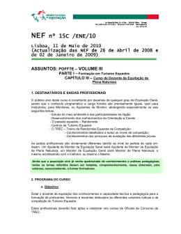 NEF nº 15C /ENE/10 - Escola Nacional de Equitação