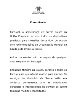 Comunicado Portugal, à semelhança de outros países da União