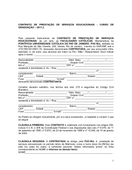 Contrato de Prestação de Serviços Educacionais - PUC-Rio