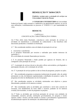 RESOLUÇÃO Nº 36/04-COUN - Universidade Federal do Paraná