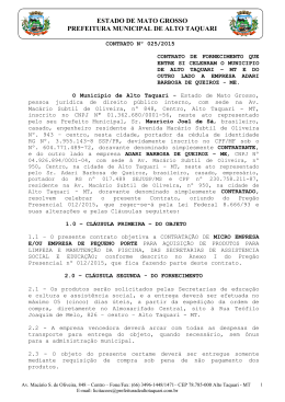 contrato nº 025-2015 - Prefeitura Municipal de Alto Taquari