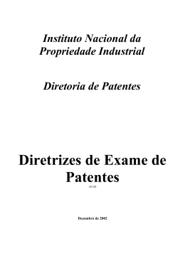 diretrizes de exame de pedidos patente