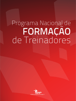 FORMAÇÃO - Instituto do Desporto de Portugal