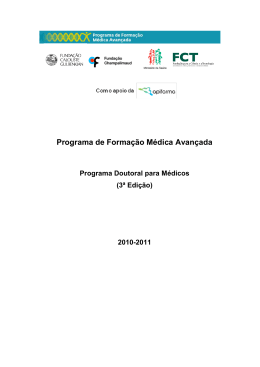 Programa Doutoral para Médicos Clínicos - Direcção