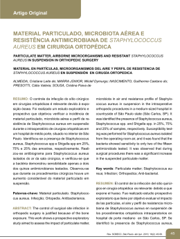 material particulado, microbiota aérea e resistência antimicrobiana