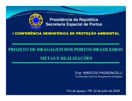 projeto de dragagem dos portos brasileiros metas e realizações