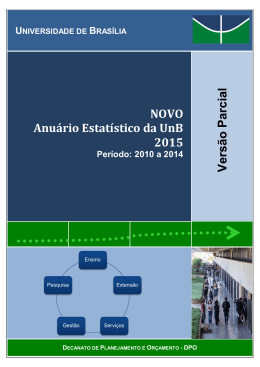 NOVO Anuário Estatístico da UnB 2015 Versão Parcial