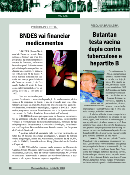 BNDES vai financiar medicamentos