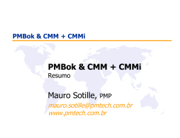 Comparação PMBOK & CMM + CMMI - PM Tech