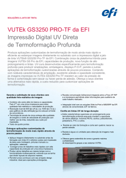 VUTEk GS3250 PRO-TF da EFI Impressão Digital UV Direta de