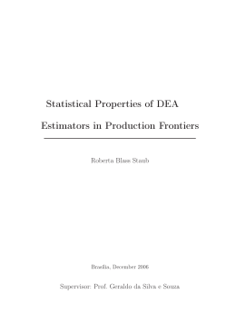 Statistical Properties of DEA Estimators in Production Frontiers