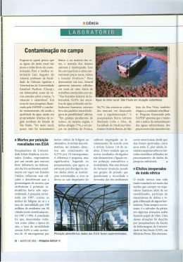 Contaminação no campo - Revista Pesquisa FAPESP