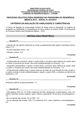 NEFROLOGIA PEDIÁTRICA - Vestibular