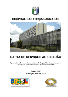 CARTA DE SERVIÇOS AO CIDADÃO - Hospital das Forças Armadas
