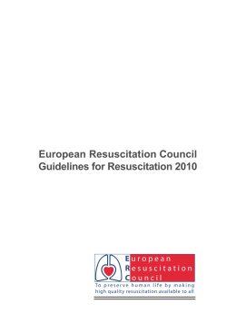 European Resuscitation Council Guidelines for Resuscitation 2010