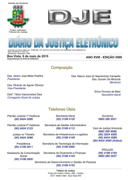 6 - Diário da Justiça Eletrônico - TJRR