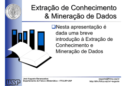 Extração de Conhecimento & Mineração de Dados