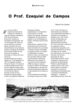 O Prof. Ezequiel de Campos - Faculdade de Engenharia da