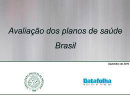 Avaliação dos planos de saúde Brasil