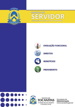 Manual do Servidor - Governo do Estado do Tocantins