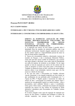 Processo PGT/CCR/nº 48/2014 - Ministério Público do Trabalho