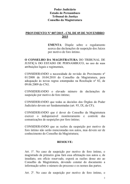 Provimento Nº 007/2015 - TJPE - Tribunal de Justiça de Pernambuco