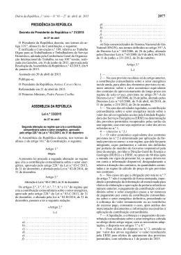 Decreto do Presidente da República n.º 31/2015