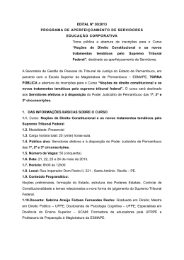 Direito Constitucional - TJPE - Tribunal de Justiça de Pernambuco
