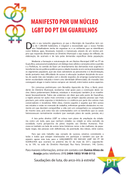 MANIFESTO POR UM NÚCLEO LGBT DO PT EM GUARULHOS