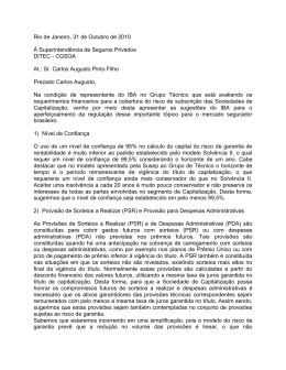 Sugestões do Instituto Brasileiro de Atuária (IBA)