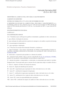 Instrução Normativa MAPA 54/2009 (D.O.U. 20/11/2009)