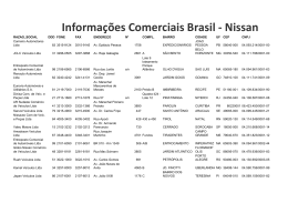 Informações Comerciais Brasil - Nissan