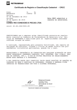 CONEC RIO CONEXOES E PECAS LTDA Certificado de Registro e