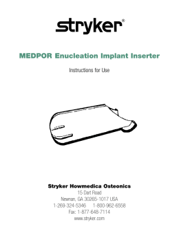 MEDPOR Enucleation Implant Inserter