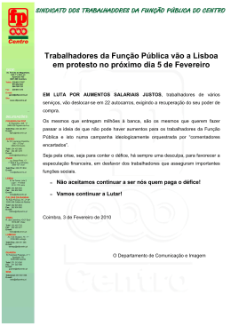 Trabalhadores da Função Pública vão a Lisboa em protesto no