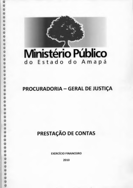 Prestação de Contas 2010 - Ministério Público do Estado do Amapá