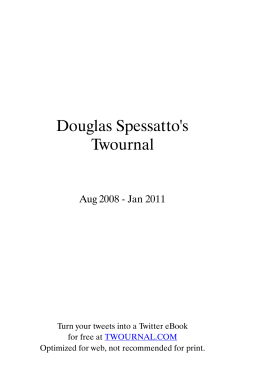 Douglas Spessatto`s Twournal